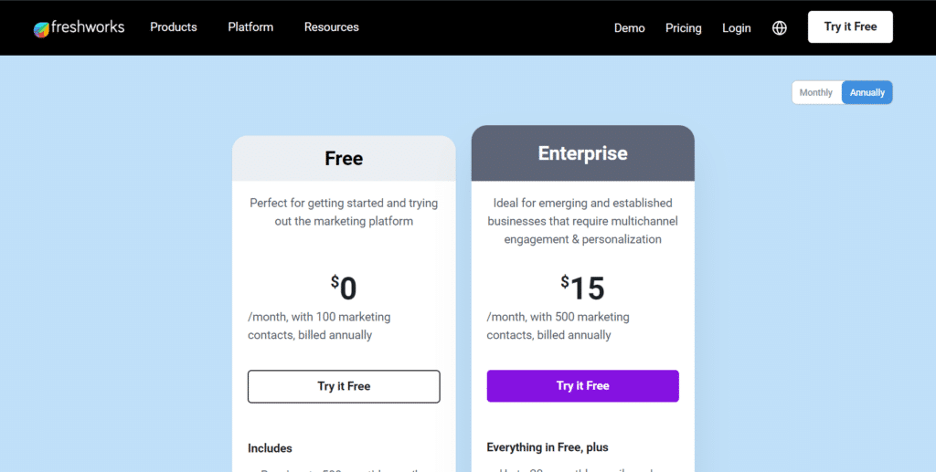 freshmarketer pricing