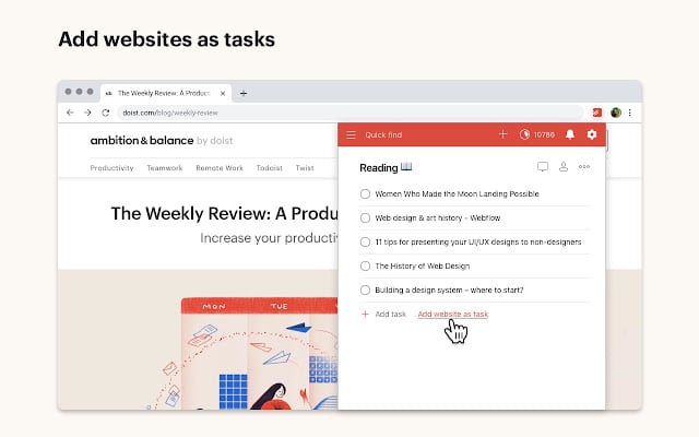 Todoist chrome extension