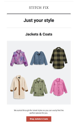 Personalized Email Marketing by Stitch Fix